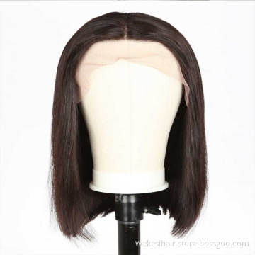 WKS Wholesale Transparent HD Full Lace Bob Human Hair Lace Frontal Wigs For Black Women Brazilian Virgin Hair Lace Front Wig